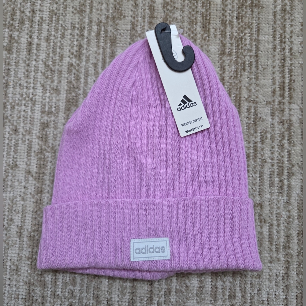 Adidas Women's Lilac Purple Cuff Fold Beanie
